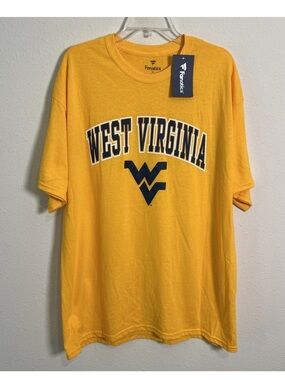 NWT West Virginia Mountaineers Fanatics Men's XL Yellow T-Shirt Brand New NCAA